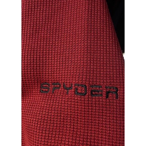 Spyder Men’s Size M Lightweight Full Zip Fleece Insulated Jacket Color Red/Black - Picture 6 of 13